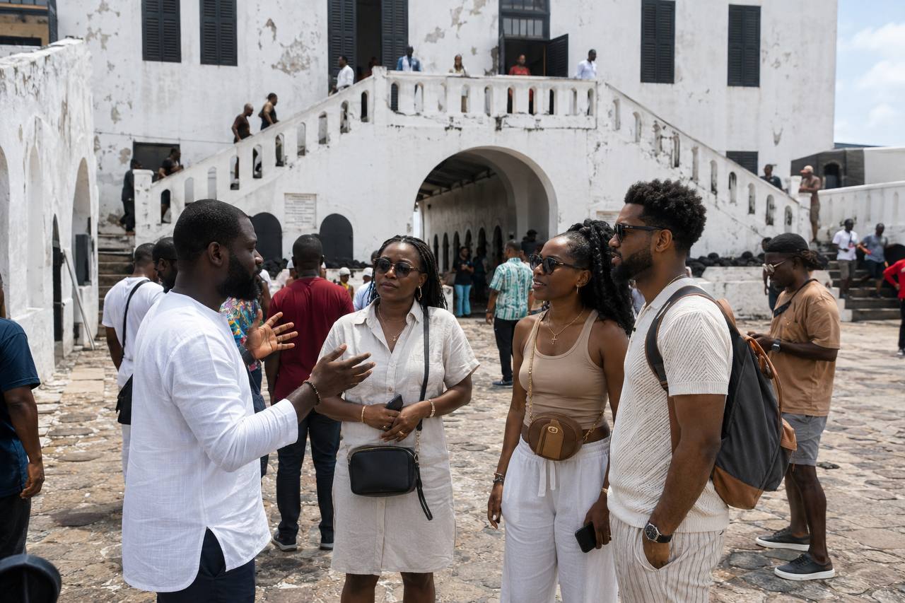 Guided heritage tour at Cape Coast Castle in Ghana